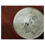 1890 US MORGAN SILVER DOLLAR COIN