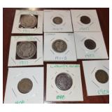 BARBER HLF-QTR-LIBERTY NICKEL-INDIAN PENNY