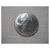 1970 STERLING SILVER  BAHAMA ISLANDS $5 PROOF COIN
