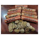 (500) 10 Rolls of  US WHEAT PENNIES