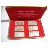 THE SILVER NATIONS (6) 20 GRAM SILVER INGETS
