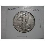 1945 - D - WALKING LIBERTY HALF DOLLAR