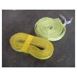 (2) 20FT POLYESTER SLINGS 6400 LB CAP