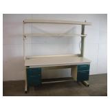 KEWAUNEE 6FT METAL FRAMED LIGHTED WORK STATION W/