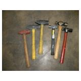 (3) BALL PEEN AND (3) DEAD BLOW HAMMERS