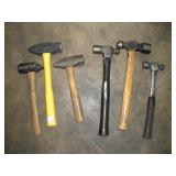 (3) BALL PEEN AND (3) DEAD BLOW HAMMERS