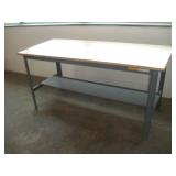 6FT WORK SMART METAL FRAMED WORK BENCH W/
