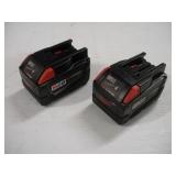 (2) MILWAUKEE M-28 RED LITHIUM XC 28V BATT.