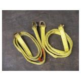 (2) 10FT POLYESTER SLINGS 8300LB CAP