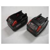 (2) MILWAUKEE M-28 RED LITHIUM XC 28V BATT.