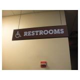 RESTROOM SIGN 2FT X 6IN