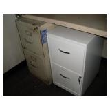 (2) 2 DRAWER LOCKING FILE CABINETS W/ KEYS