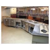 COLD BUFFET BAR W/ CORIAN AND STAINLESS STEEL---