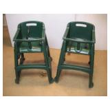 (2) PLASTIC HIGH CHAIRS