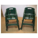 (2) PLASTIC HIGH CHAIRS