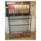 METAL PRODUCE RACK 48X18X79