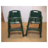(2) PLASTIC HIGH CHAIRS