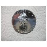 1992 1OZ SILVER CANADIAN MAPLE LEAF $5 PROOF