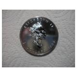 1996 1OZ SILVER CANADIAN MAPLE LEAF $5 PROOF