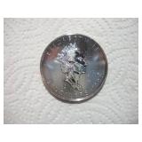 1990 1OZ SILVER CANADIAN MAPLE LEAF $5 PROOF