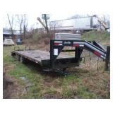 CORN PRO 18FT GOOSE NECK FLATBED TRAILER W/