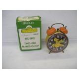 VINTAGE SESAME STREET BIG BIRD ALARM CLOCK W/