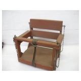 WOODEN CHILDRENS SWING 14IN TALL