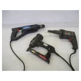 SCREW GUN - STAPLER - AND 3/8 DRILL