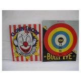 (2) VINTAGE METAL DOUBLE SIDED TARGETS