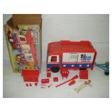 VINTAGE IDEAL EVEL KNIEVEL SCRAMBLE VAN TOY W/