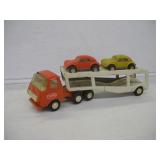 VINTAGE TONKA CAR HAULER W/ CARS
