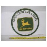 JOHN DEERE 12IN METAL SIGN