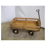 VINTAGE WOODEN WAGON W/