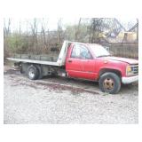 CHEVY 3500 ROLLBACK W/ 12 FT ALUMINUM BED