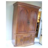 CHERRY WOOD ENTERTAINMENT CENTER 47X85X26