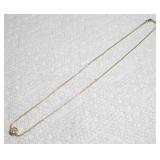 14K GOLD NECKLACE W/ 1/4 K DIAMOND PENDANT