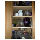 DRINKWARE CONTENTS OF CABINET