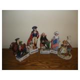 PORCELAIN DECORATIVE EMPTY WHISKEY DECANTERS