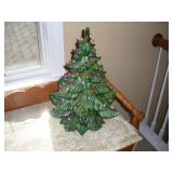 16 INCH LIGHTED CERAMIC CHRISTMAS TREE
