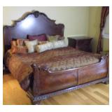 BROYHILL CAVALIER BROWN CHERRY KING SIZE  BED