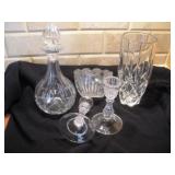 5 PC PRESSED CRYSTAL