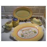 5 PCS COMPLETOR SET  - 2 PLATTER - BUTTON DISH