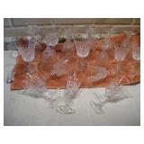 (18) DIAMOND PRESS GOBLET STEMWARE