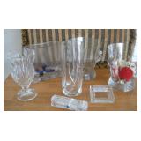 7PCS CRYSTAL ICE BUCKETS-VASES-GLASSWARE