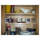 GLASSWARE CONTENTS OF CABINET