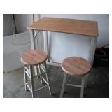 3 PC DININIG TABLE SET W/ 2 STOOLS