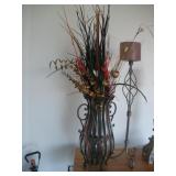 3) 36 INCH TALL DECORATIVE VASES & CANDLES