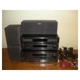 SONY STEREO SYSTEM W/ EQ AND 3 SPEAKERS