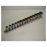 SNAPON 1/2 IN DRIVE SOCKET SET 3/8 TO 1/8