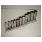 SNAPON 3/8 DRIVE DEEPWELL SOCKET SET 1/4 TO 7/8